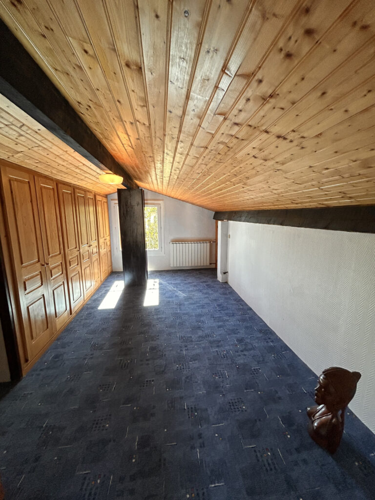 Saissac (30 min de Carcassonne)   Maison 4 faces habitable de suite + garage 90 m2